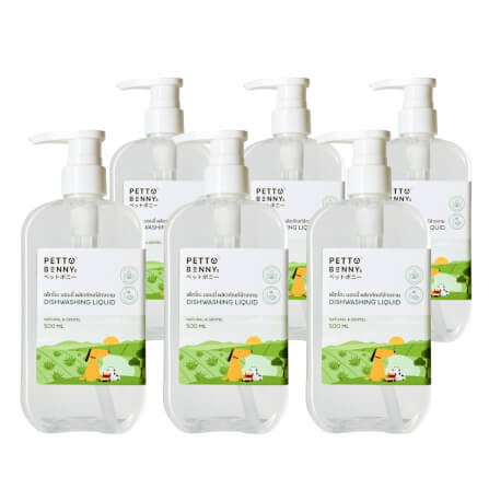 น้ำยาล้างจานสัตว์เลี้ยง PETTO BONNYS สูตรอ่อนโยน 500 มล. X6